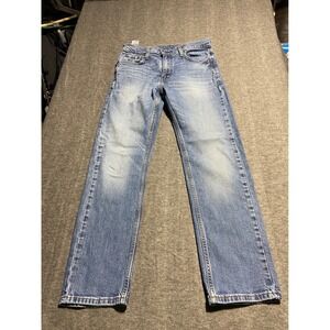 Levi Strauss 513 Slim Straight Jeans Blue Mens 30x30 Medium Wash Denim Pants